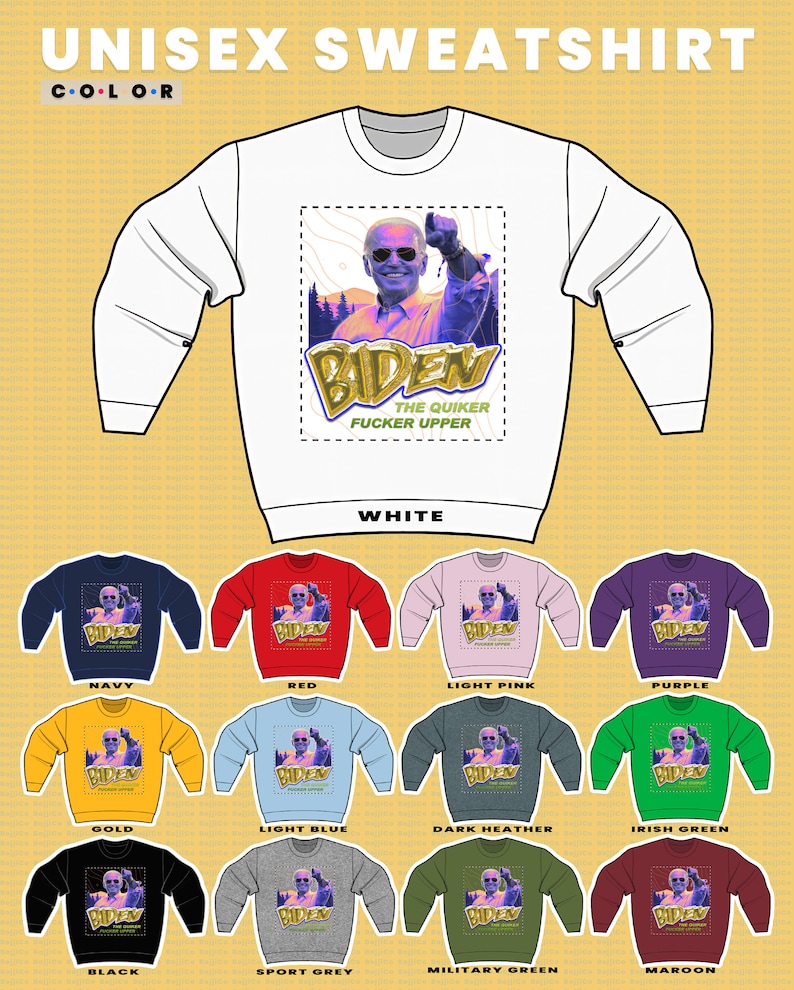 Vintage Joe Biden Sweater - Retro 90s Shirt for American President Supporters - Image 3