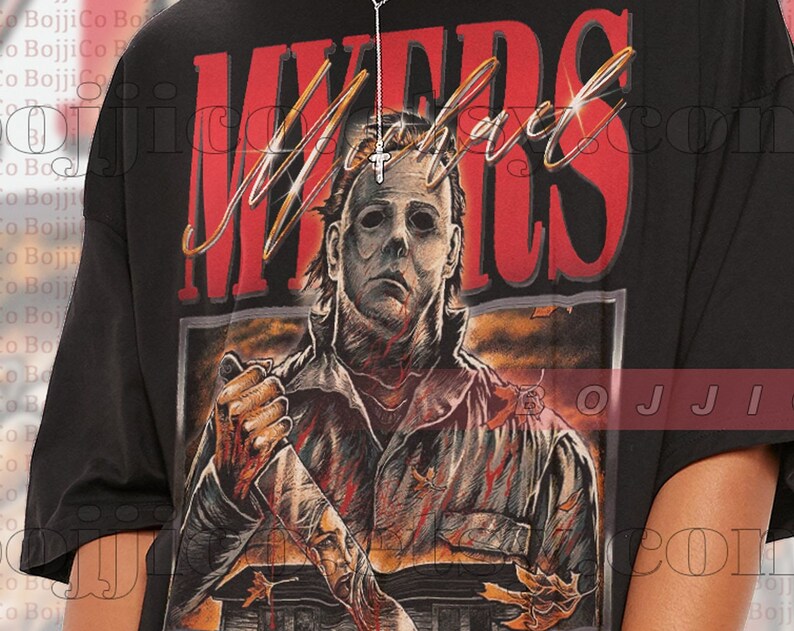 Vintage Michael Myers Horror Tee, Friday the 13th Horror Unisex Shirt, Halloween Classic Shirt - Image 2
