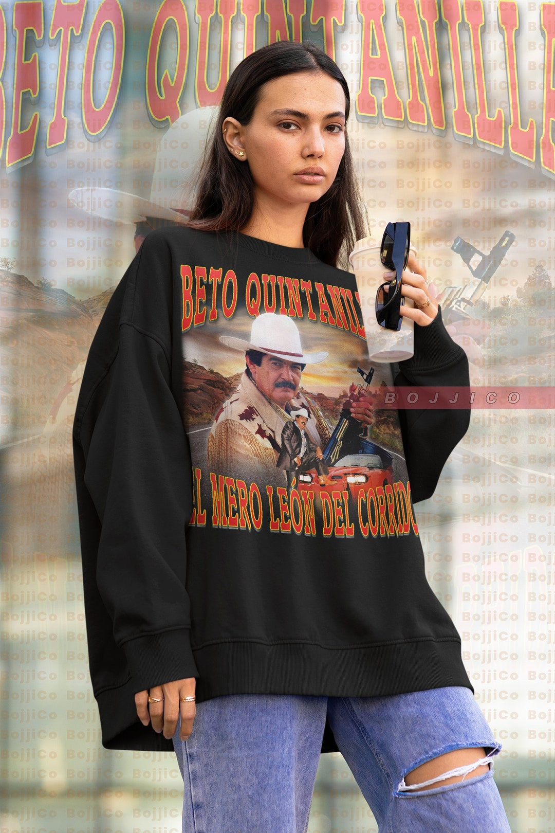 Vintage Norberto Beto Quintanilla Sweatshirt - Corridos Music Gift