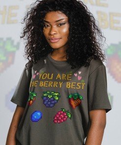 Vintage Stardew Valley Berry Best T-Shirt, Farming Harvst Moon RPG Video Game Tee, Pun Joke Gift
