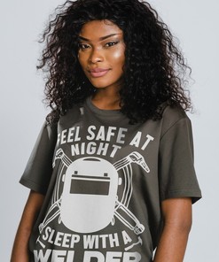 Welder Safety Unisex Sweatshirt, Sleep with a Welder T-Shirt, Gift for Welders