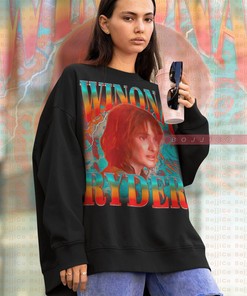 Winona Ryder Crush Sweatshirt - Beautiful Actress Sweater with Retro Fan Design
