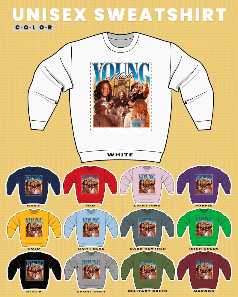 Young Nudy Fan Sweatshirt - Retro Young Nudy Homage Sweater Gift for Fans - Image 3