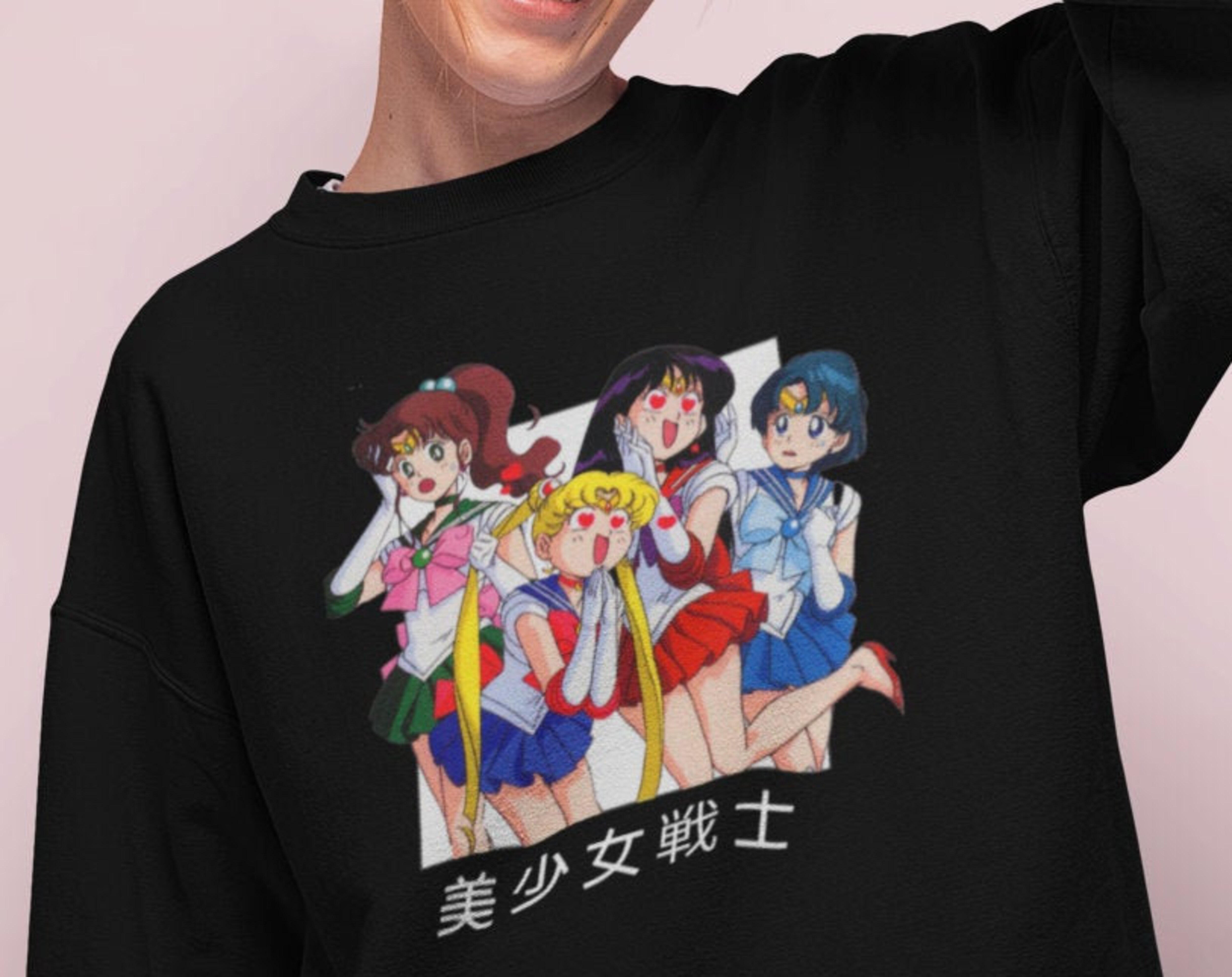 90s Sailor Moon Tee and Pretty Guardian Hoodie for Fans - Image 2