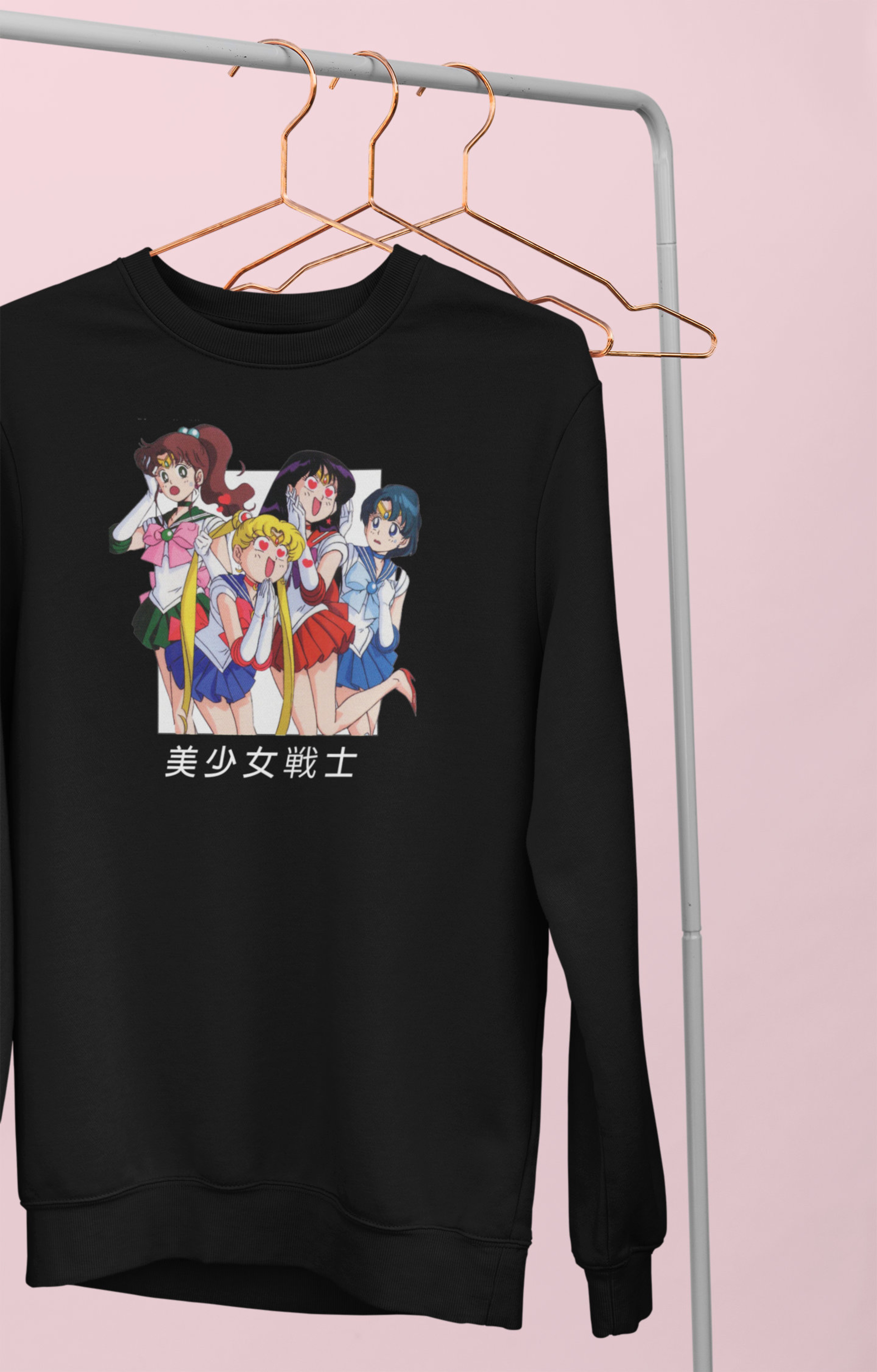 90s Sailor Moon Tee and Pretty Guardian Hoodie for Fans - Image 4