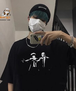 90s Style with Vintage Anime Poster T-Shirt for Unisex