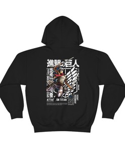 ATT4CK 0N TIT4N M1K4SA Hoodie - Cool Anime Gift for Him Who Loves Attack on Titan