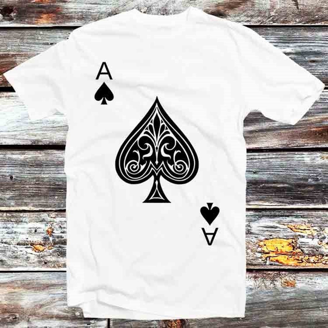 Ace of Spades Poker T-Shirt, Vintage Style Anime Gift for Fans - Unisex Cartoon Tee