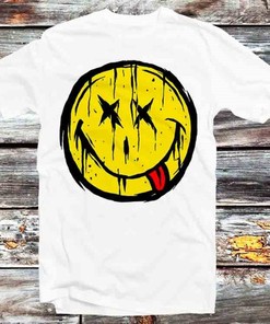 Acid Smile Face Positive Life Tee - Cool Anime T-Shirt for Optimists, Great Gift Idea