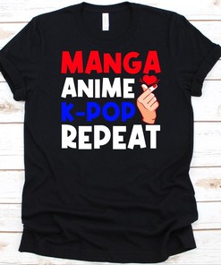 Addictive K-Pop and Anime T-Shirt for Korean Pop and Manga Lovers, Perfect Gift for Fans of Both Worlds