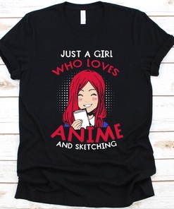 Adorable Anime and Sketching T-Shirt, Must-Have for Manga Enthusiasts and Artistic Otakus, Unique Anime Graphics