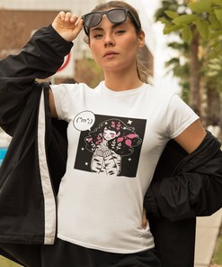 Aesthetic Anime tshirt - Japanese Harajuku Activewear Shirt with Yami Kawaii Style