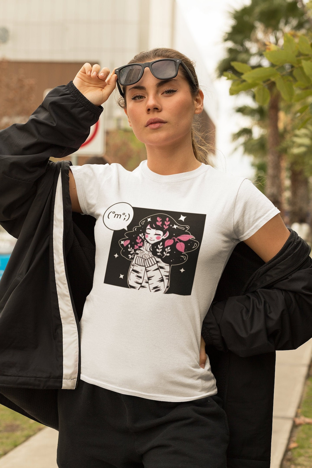 Aesthetic Anime tshirt - Japanese Harajuku Activewear Shirt with Yami Kawaii Style