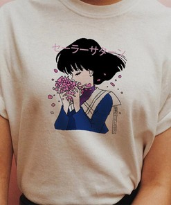 Aesthetic Sailor Moon Shirt for Fans - Hotaru Tomoe Sailor Saturn Shirt