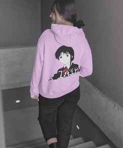 Aesthetic Serial Experiments Lain Sweatshirt - Edgy Manga-Style Hoodie, Ideal for Fans