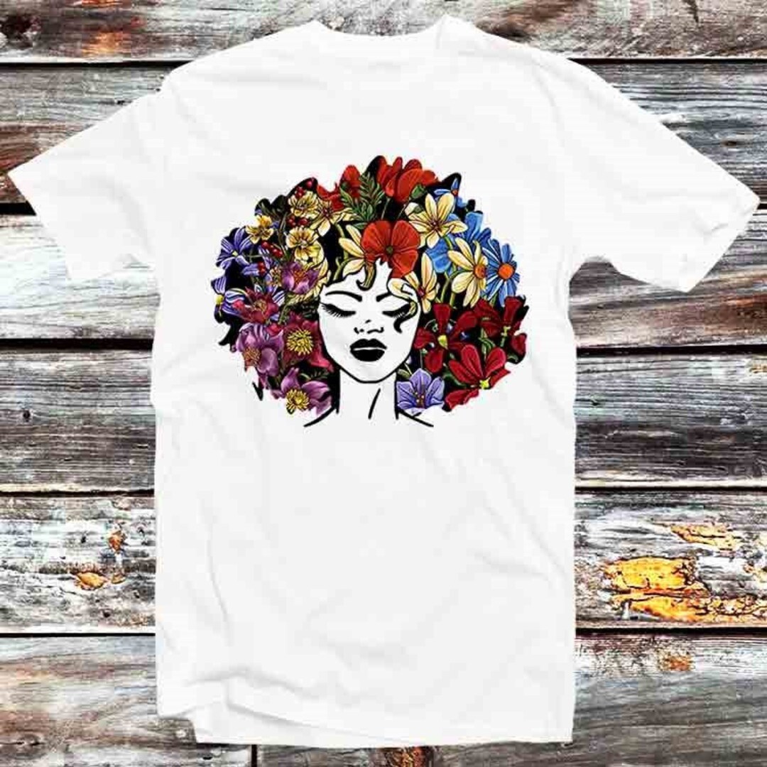 Afro American Natural Black Hair T-Shirt - Vintage Anime Tee for Fans of Natural Hair and Anime
