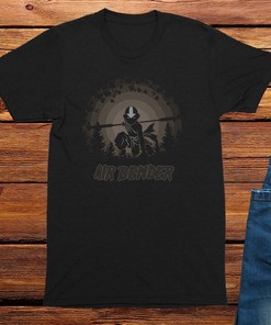 Air Bender Anime Tee - Men's Funny Gift Idea, Humorous Tee for Fans & Lovers