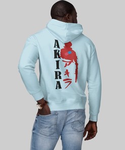 Akira Unisex Hoodie - Good for Health Bad for Education Quote with Manga-Style Sweatshirt