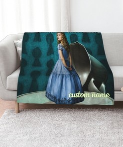 Alice In Wonderland Custom Name Quilt Blanket Bedding Set - Ideal for Home Decoration