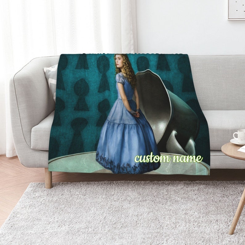 Alice In Wonderland Custom Name Quilt Blanket Bedding Set - Ideal for Home Decoration - Image 2