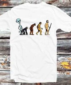 Alien Human Evolution Generation Theory Retro Cool Anime T-Shirt - Unique Gift Idea