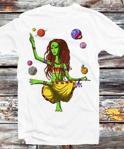 Alien Yoga Third Eye Unisex Cartoon Anime Tee - Vintage Retro Gift for Fans