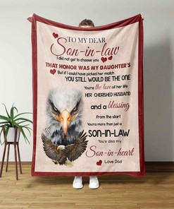 America Eagle Quilt Blanket for Son-In-Law - Perfect for Home Decoration