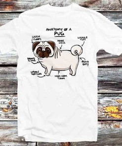 Anatomy Of A Pug Dog T-Shirt - A Must-Have for All Dog and Pug Lovers with This Unique and Informative Design