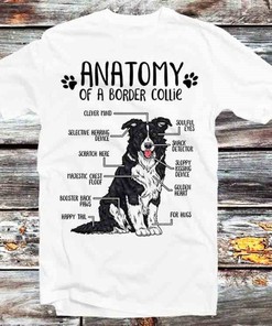 Anatomy of a Border Collie Tee - Cool Vintage Style Gift for Dog Lovers