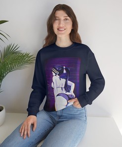 Anime Fans Unisex Sweatshirt - Vintage Retro TV Waifu Reimagined
