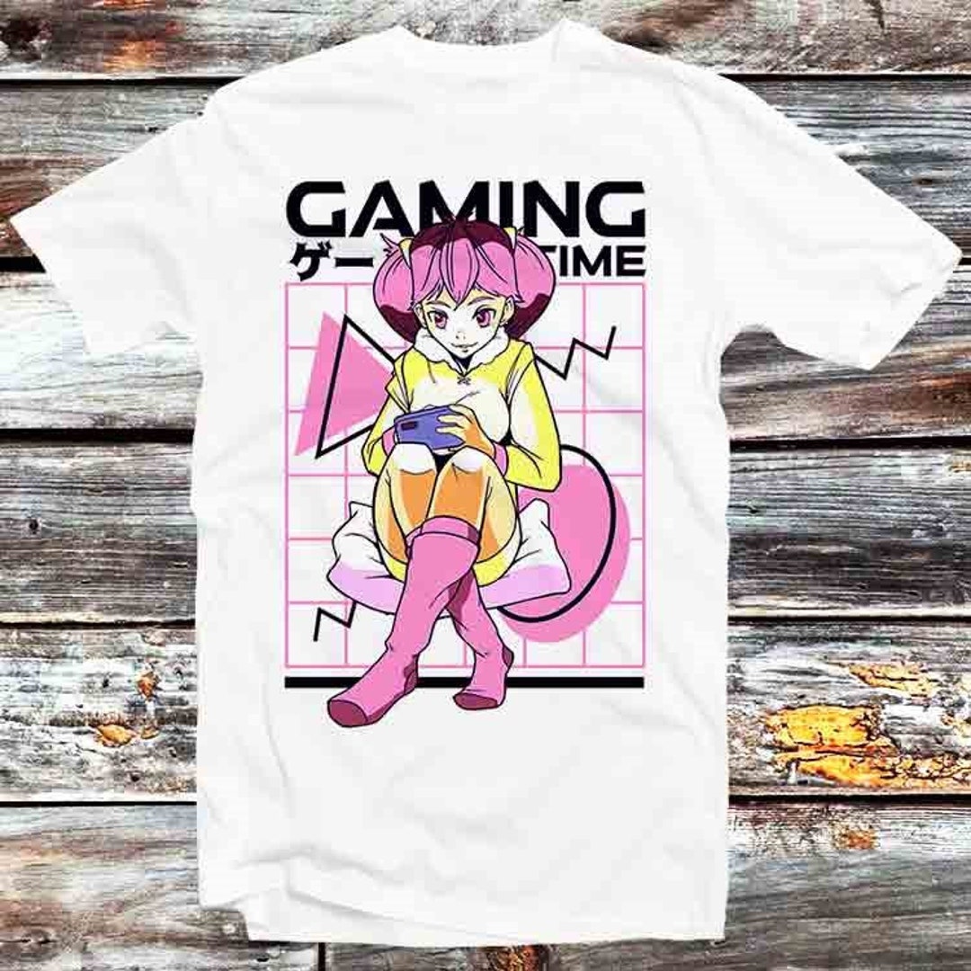 Anime Gamer Girl Manga Sweatshirt - Vintage Retro Gift for Anime Lovers - Unisex Cartoon Anime Top