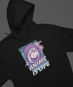 Anime Gift Sweatshirt - Anime is Life Cute Otaku Hoodie, Japanese Shirt, Birthday Gift for Anime Lovers