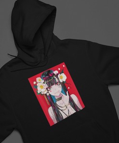 Anime Hoodie - Japanese Waifu Aesthetic Sweatshirt Gift for Otaku and Anime Fans