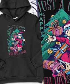 Anime Otaku Hoody - Just a Girl Who Loves Anime Manga and Kawaii Gift for Xmas #OH1026