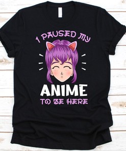 Anime Pause Tee - Cute Gift for Manga Addicts and Japanimation Fans, Unique Graphics Included