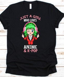 Anime and K-Pop Lover Shirt, Cute Design for Fans, Manga Addict Gift with Music Quote, Japanese Animation Graphic - For Lovers