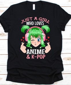 Anime and K-Pop Lover Shirt, Fan Gift with Cute Manga Design, Japanese Animation Graphic - For Lovers