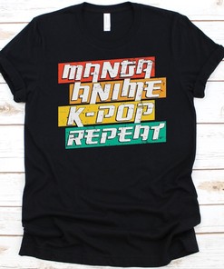 Anime and K-Pop Lover Tee - Ideal Gift for Fans of Both, Korean Pop and Unique Graphics Included