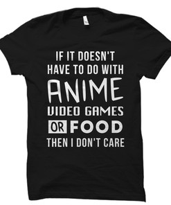 Anime and Video Game Gifts, Gamer Shirt, Nerd Tee, Funny Anime Shirt, Japanese Top and Unisex Apparel