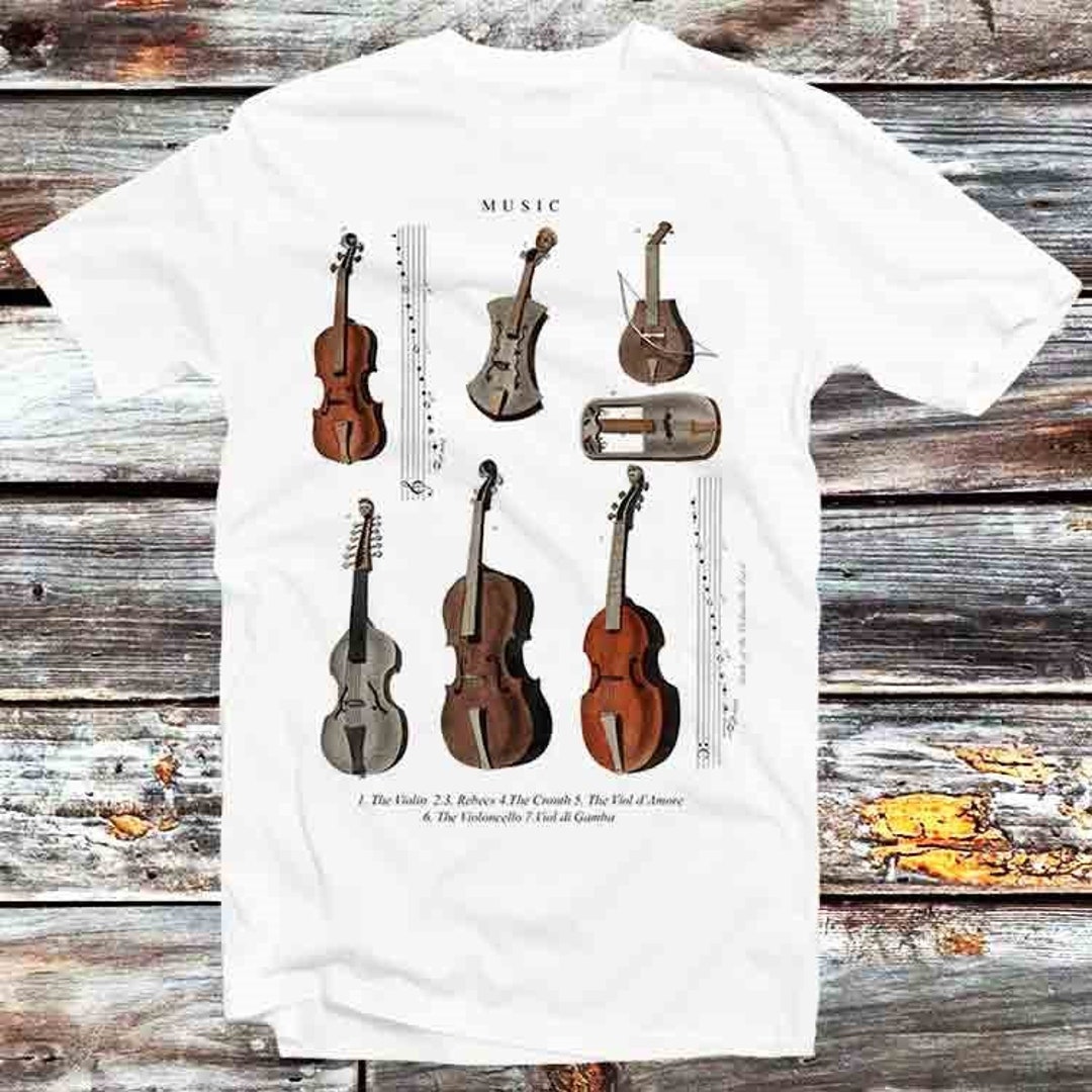 Antique Classic Music Instruments T-Shirt - Vintage Retro Cool Gift for Music Enthusiasts