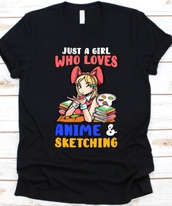 Artistic Manga and Sketching T-Shirt for Anime and Manga Addicts, Ideal Gift for Artistic Otakus