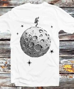 Astronaut on the Moon T-Shirt - Feel Like an Astronaut with This Cool Tee Perfect for Space and Anime Fans