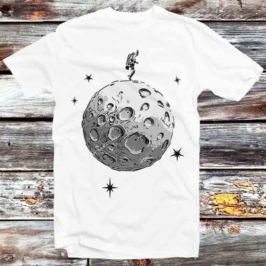 Astronaut on the Moon T-Shirt - Feel Like an Astronaut with This Cool Tee Perfect for Space and Anime Fans