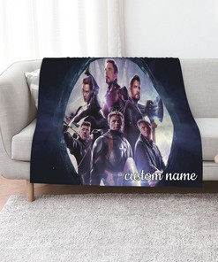 Avengers Endgame Personalized Quilt Blanket Set - Great for Sofa Blanket, Picnic, Family Gifts