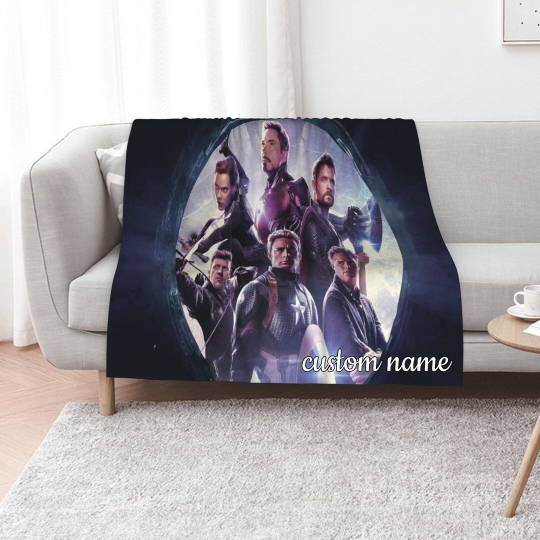 Avengers Endgame Personalized Quilt Blanket Set - Great for Sofa Blanket, Picnic, Family Gifts