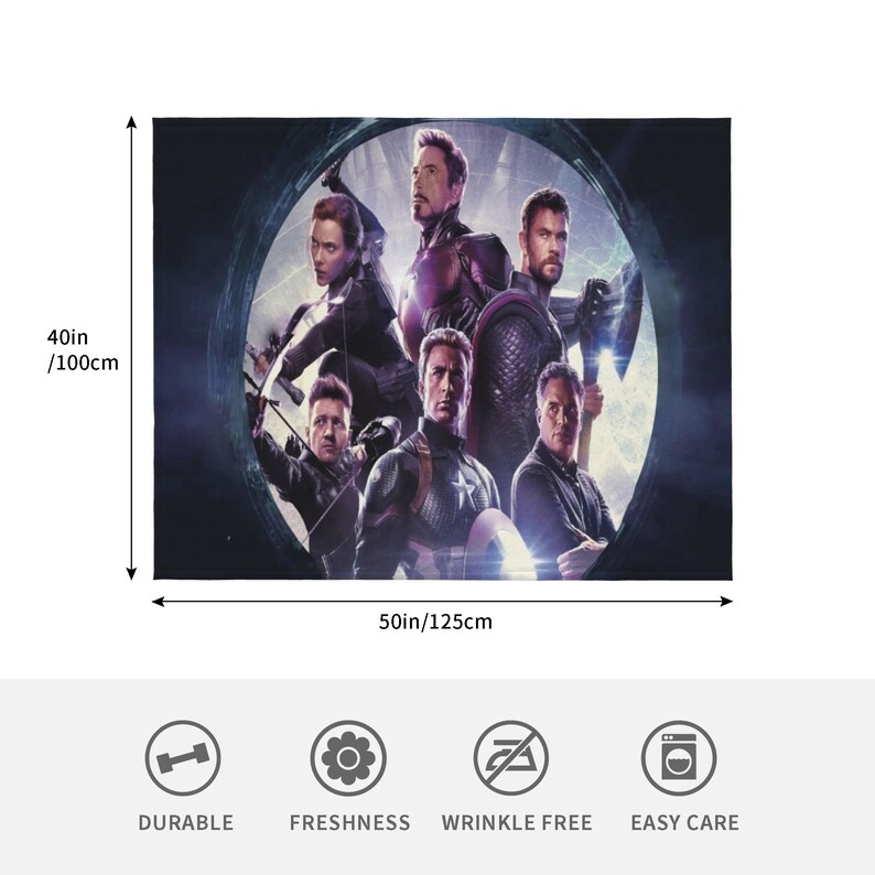 Avengers Endgame Personalized Quilt Blanket Set - Great for Sofa Blanket, Picnic, Family Gifts - Image 4