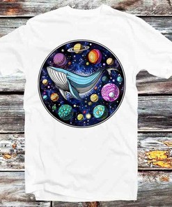 Ayahuasca Psychedelic Whale Tee - Great Gift for Nature Lovers and Anime Fans
