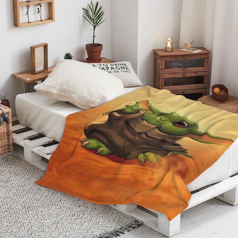 Baby Yoda Quilt Blanket Set with Custom Name - Great Gifts for Family & Home Decoration - Image 4