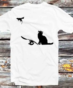 Banksy Cat And Super Mouse Tee - Perfect Gift For Anime Lovers And Fans