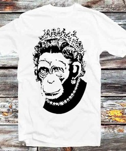 Banksy Princess Lady Monkey Queen T-Shirt for Art and Anime Fans - Unisex Anime Top Tee